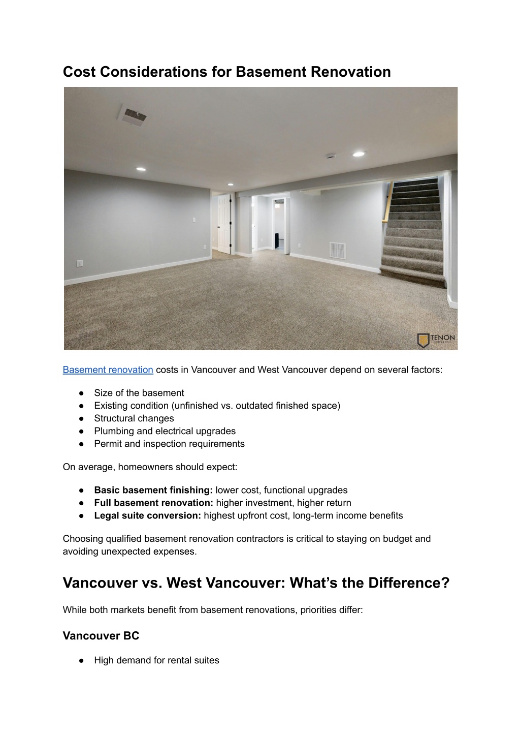 PPT - Is Basement Renovation Worth It in Vancouver & West Vancouver ...