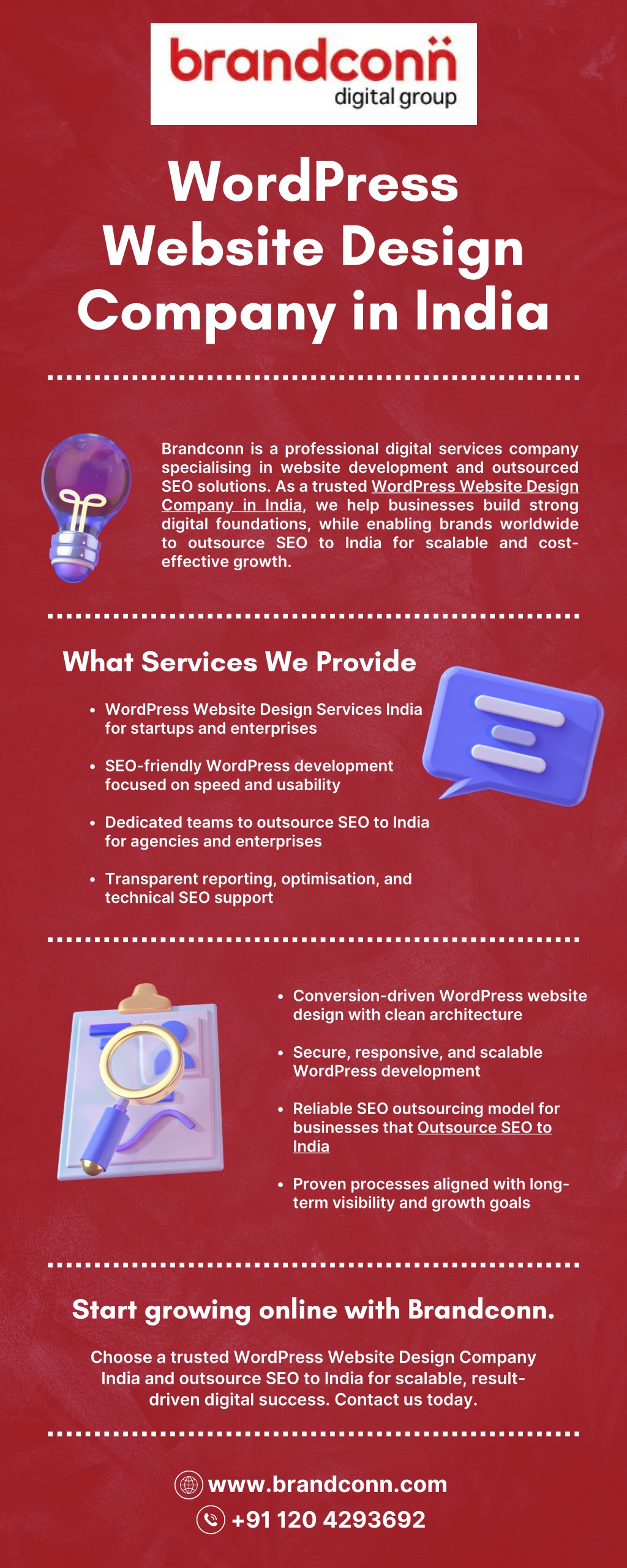 PPT - WordPress Website Design Company in India - Brandconn PowerPoint ...