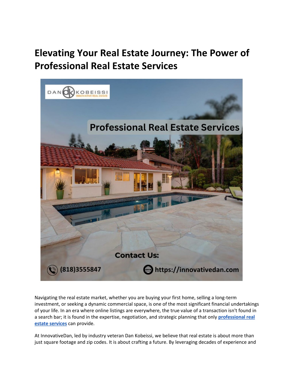 PPT - The Power of Professional Real Estate Services PowerPoint ...