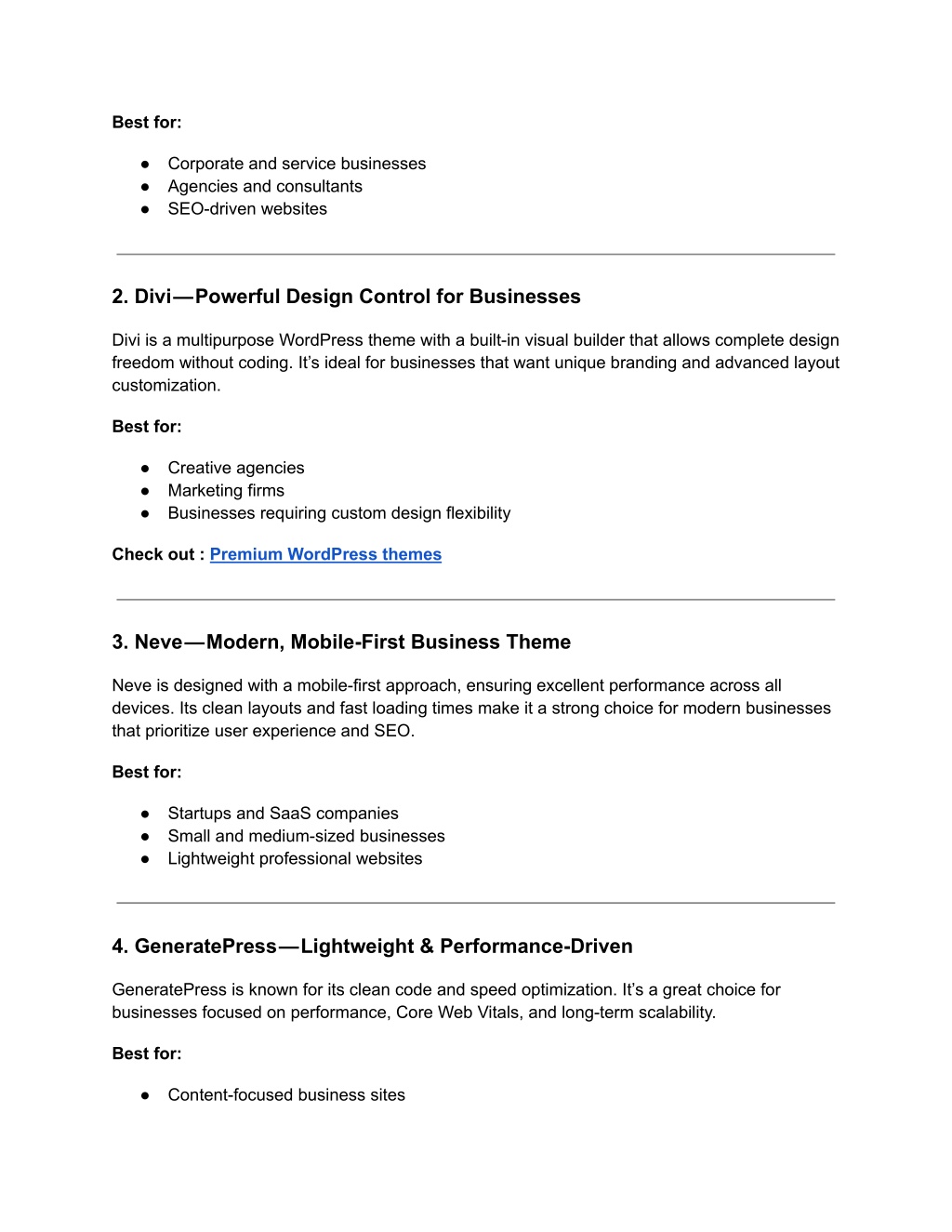 PPT - Best WordPress Themes for Business Websites in 2026 PowerPoint ...