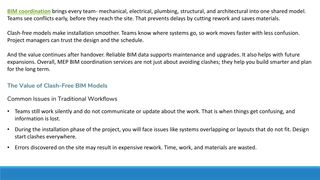 PPT - The Role of BIM Coordination in Delivering Clash-Free Models ...