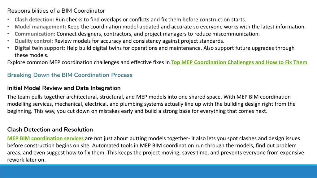 PPT - The Role of BIM Coordination in Delivering Clash-Free Models ...