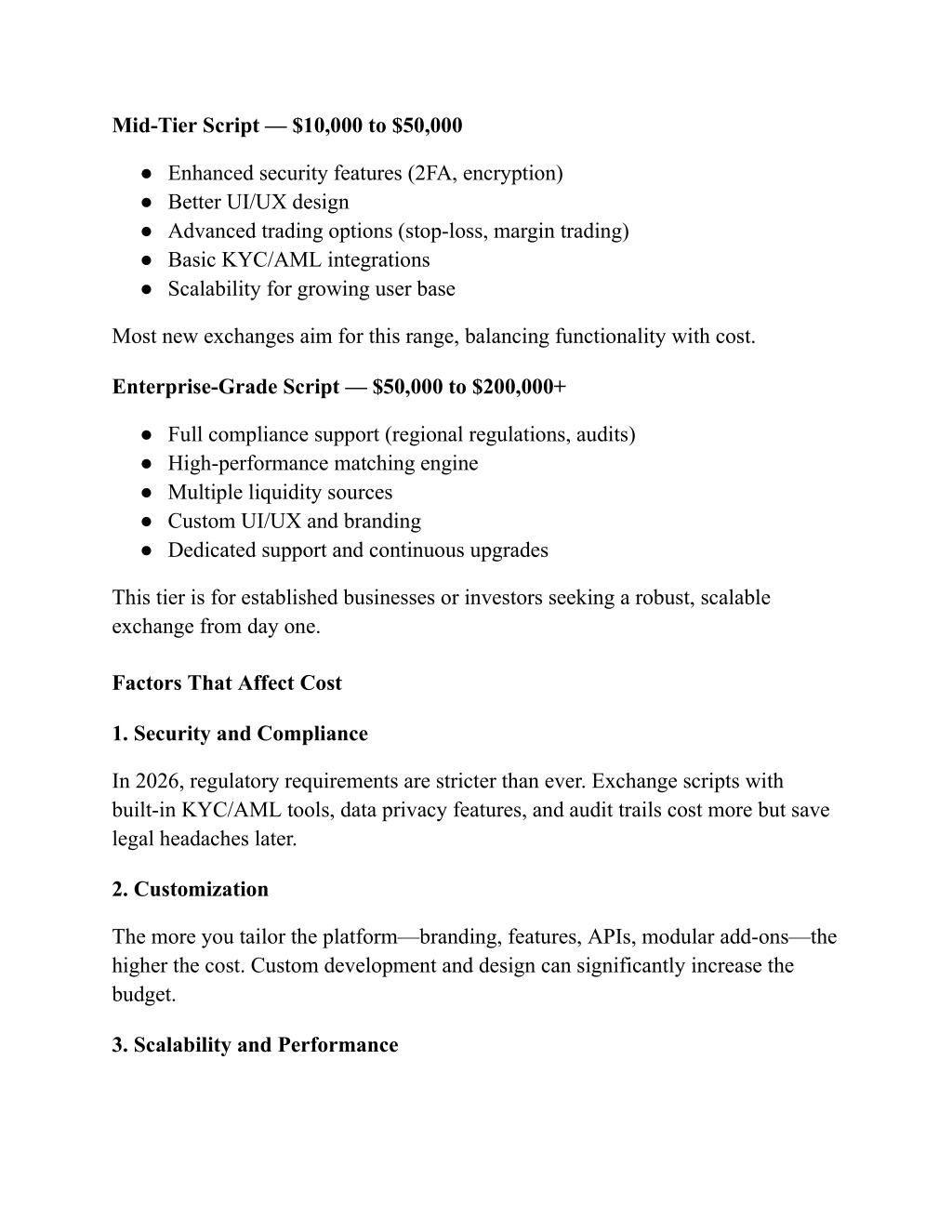 PPT - How Much Does a Cryptocurrency Exchange Script Cost in 2026 ...