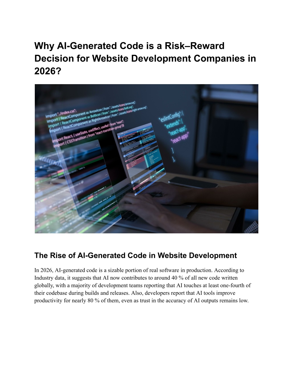 PPT - Why AI-Generated Code is a Risk–Reward Decision for Website ...