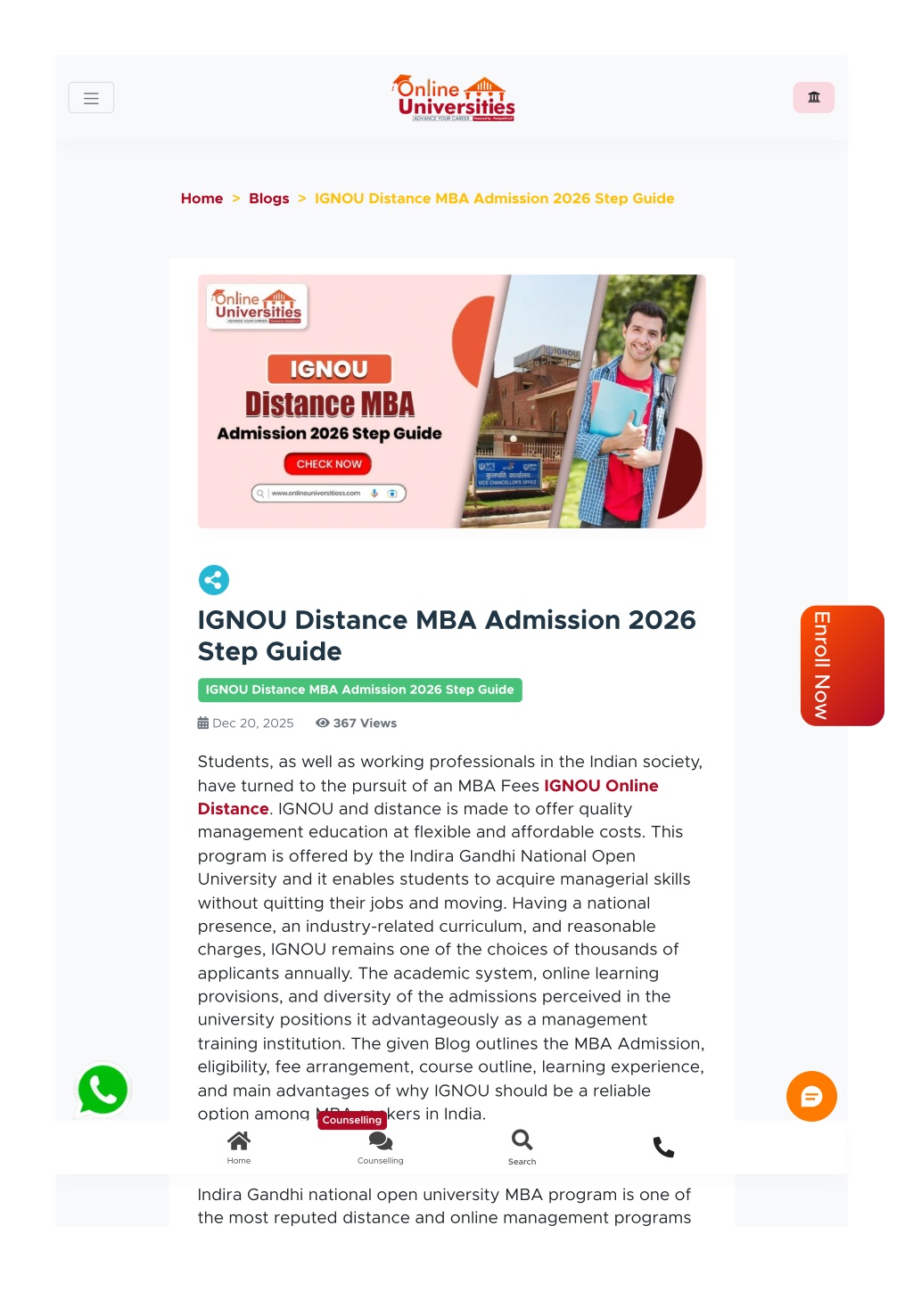 PPT - IGNOU Online and Distance MBA Admission Process 2026: Step-by ...