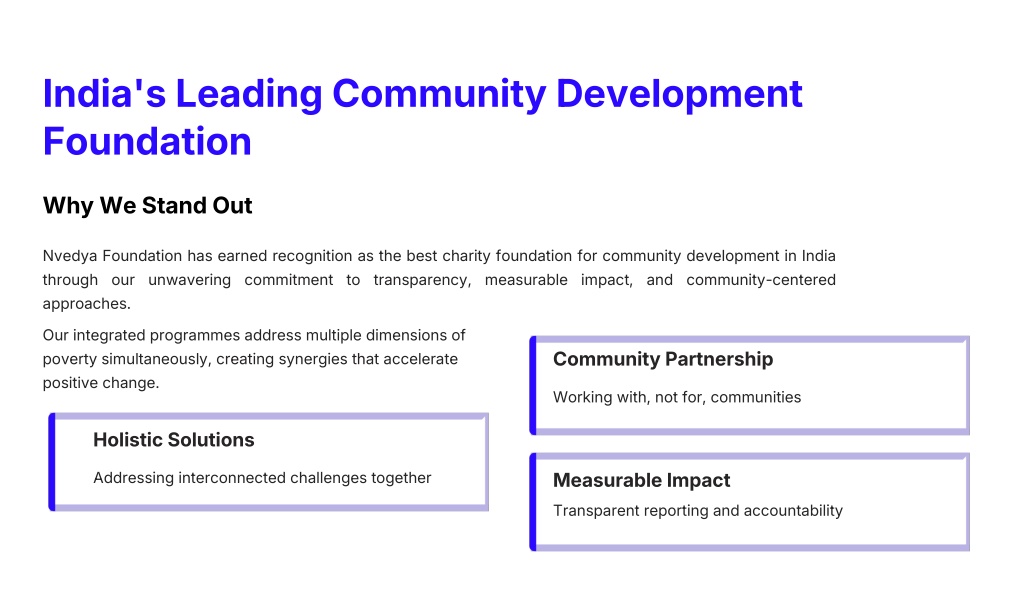 PPT - Best Charity Foundation for Community Development in India ...