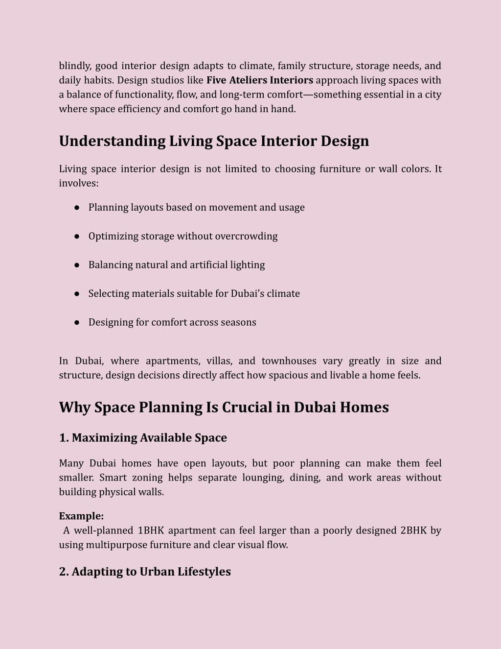 PPT - Why Living Space Interior Design in Dubai Matters for Better ...