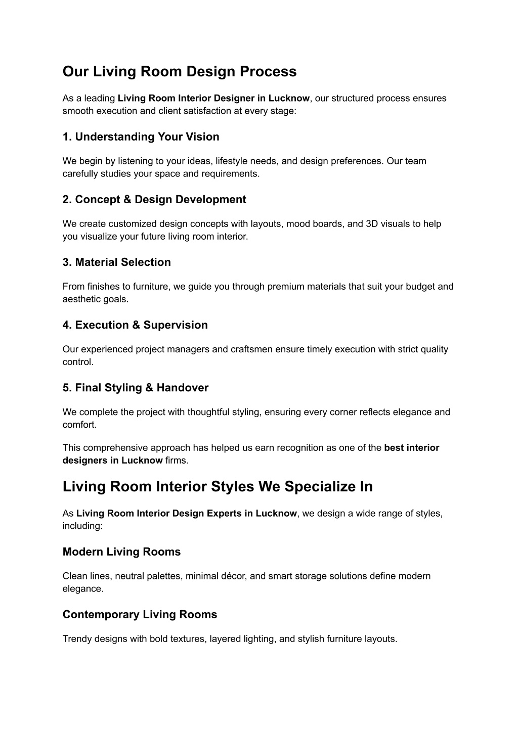 PPT - Living Room Interior Designer in Lucknow with Elegant Finishes ...