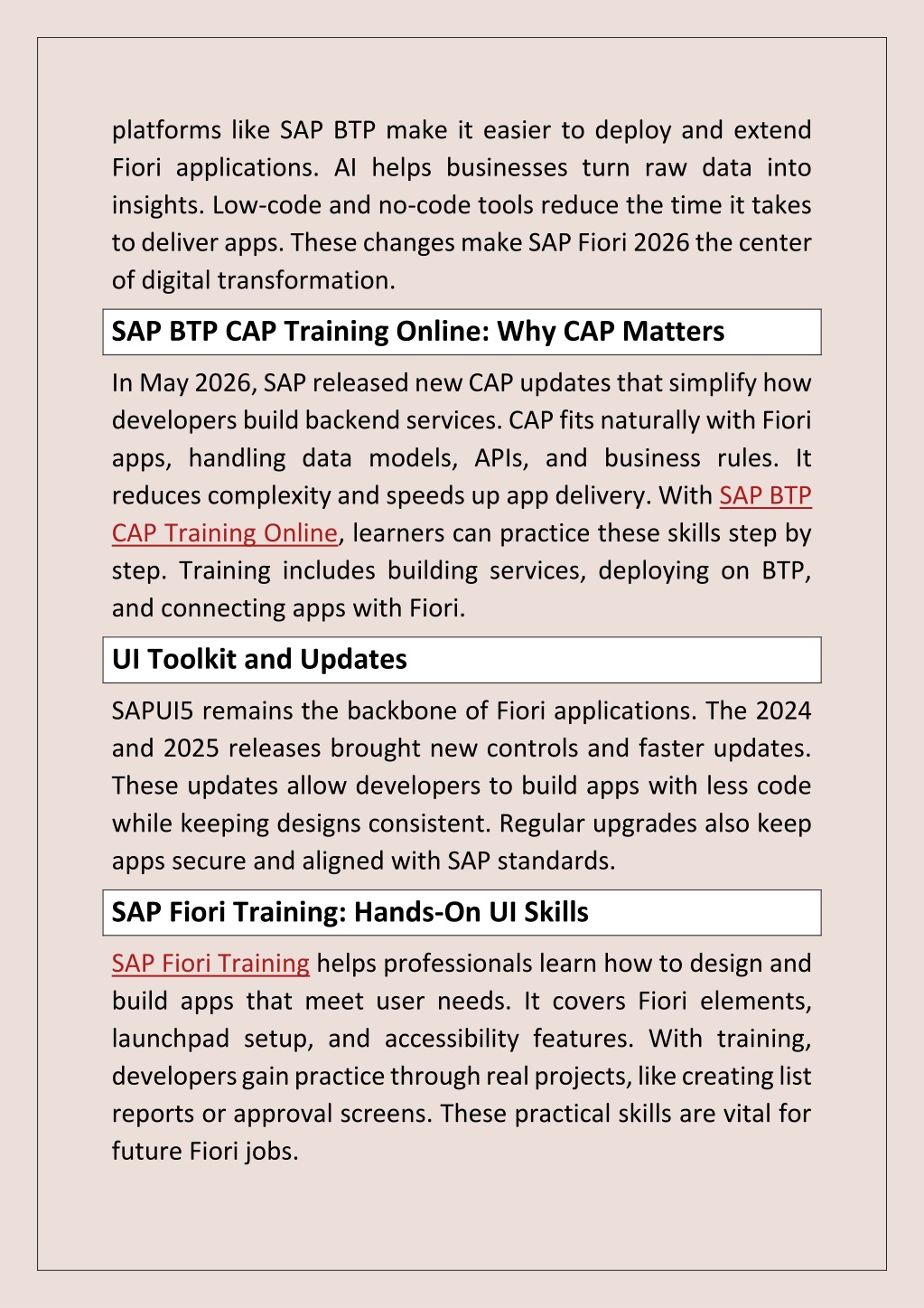 PPT - SAP BTP CAP Training Online Institute for SAP Developers ...