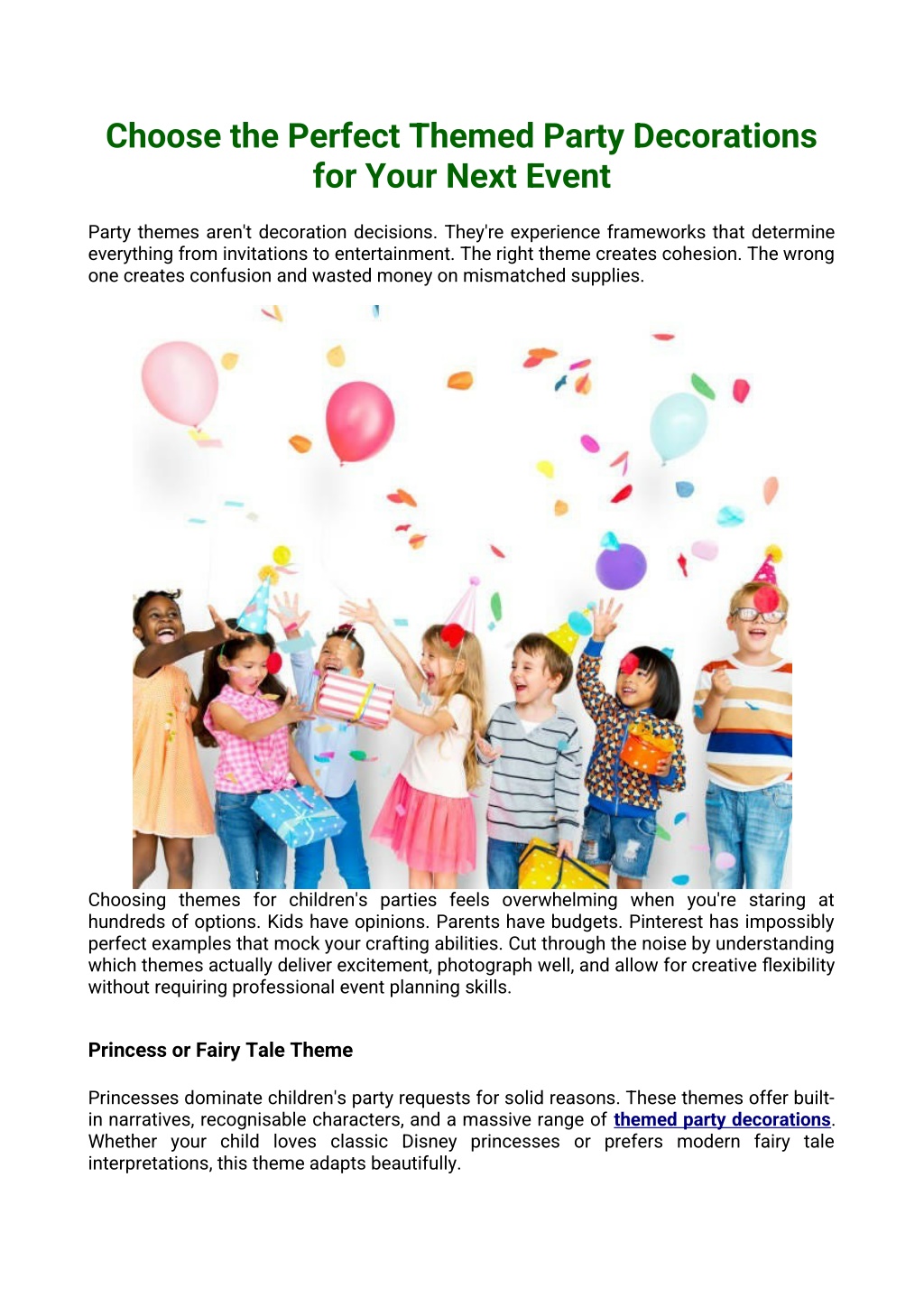 PPT - Choose the Perfect Themed Party Decorations for Your Next Event ...