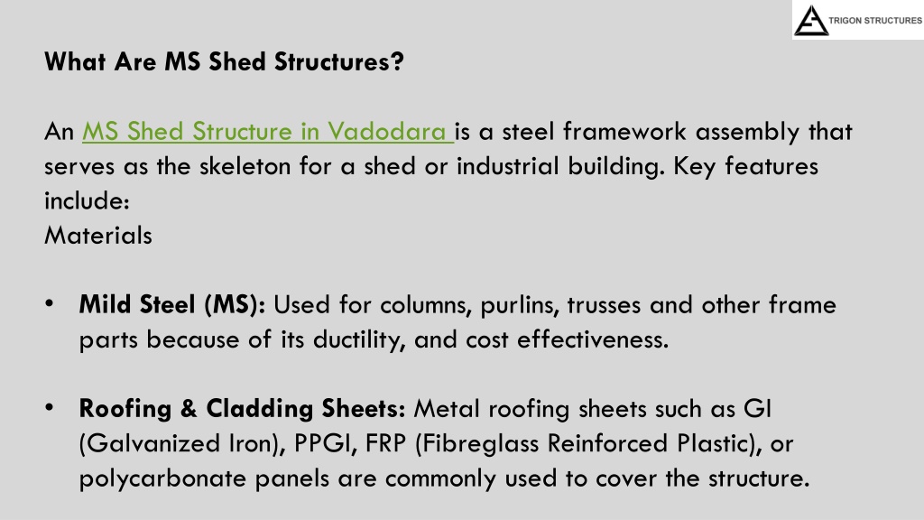 Cladding For Ms Structure PPT - Built for Industry: MS Shed & Industrial Structures in Vadodara ...