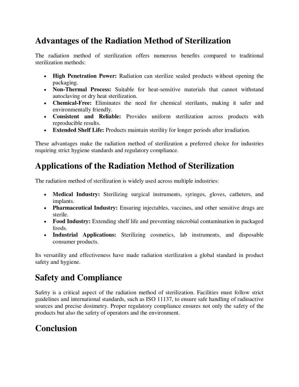 Radiation Method Example PPT - Understanding the Radiation Method of Sterilization- Safe and ...