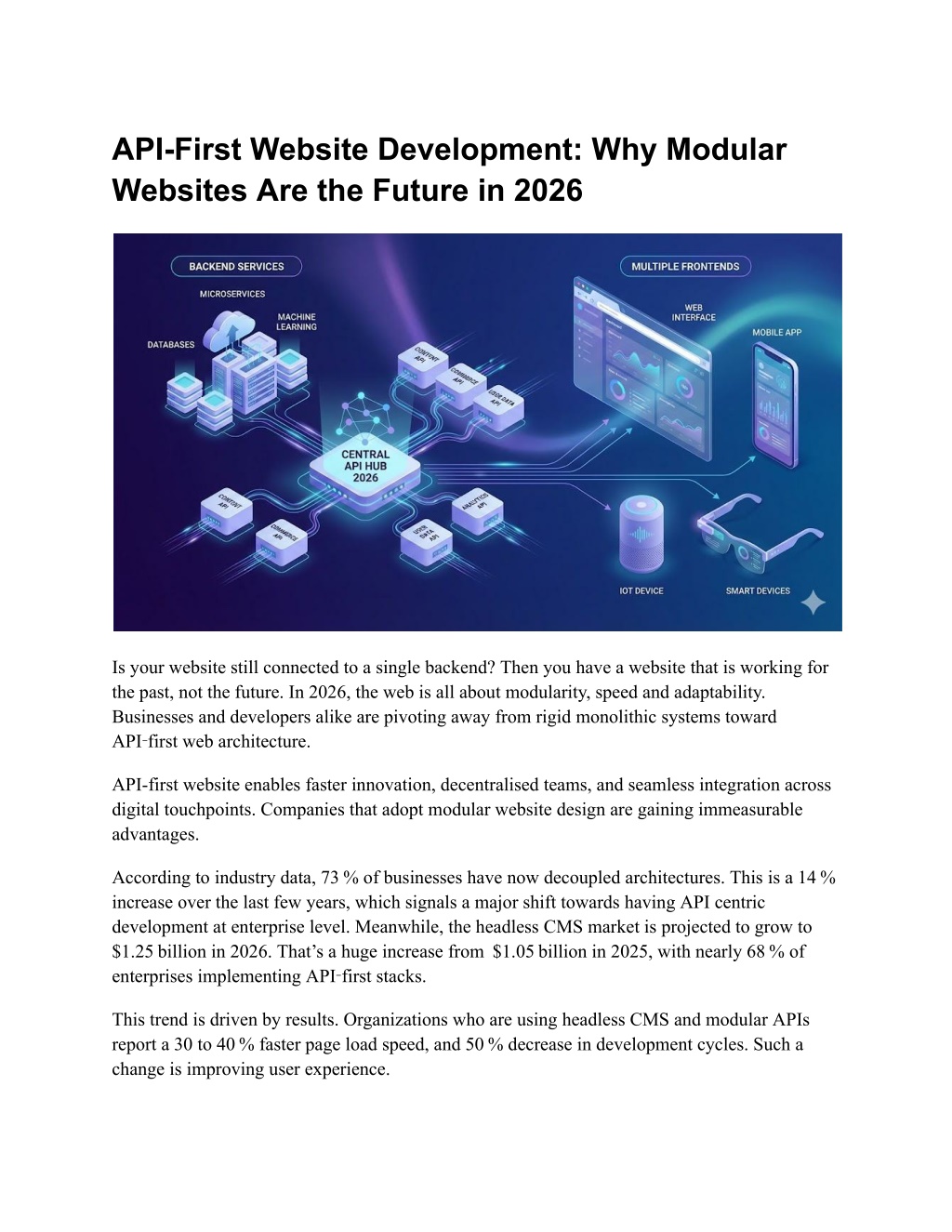 PPT - API-First Website Development in 2026: The Future of Modular Web ...