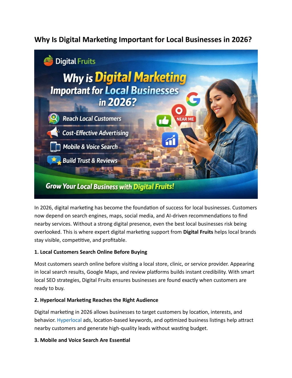 PPT - Why Is Digital Marketing Important for Local Businesses in 2026 ...