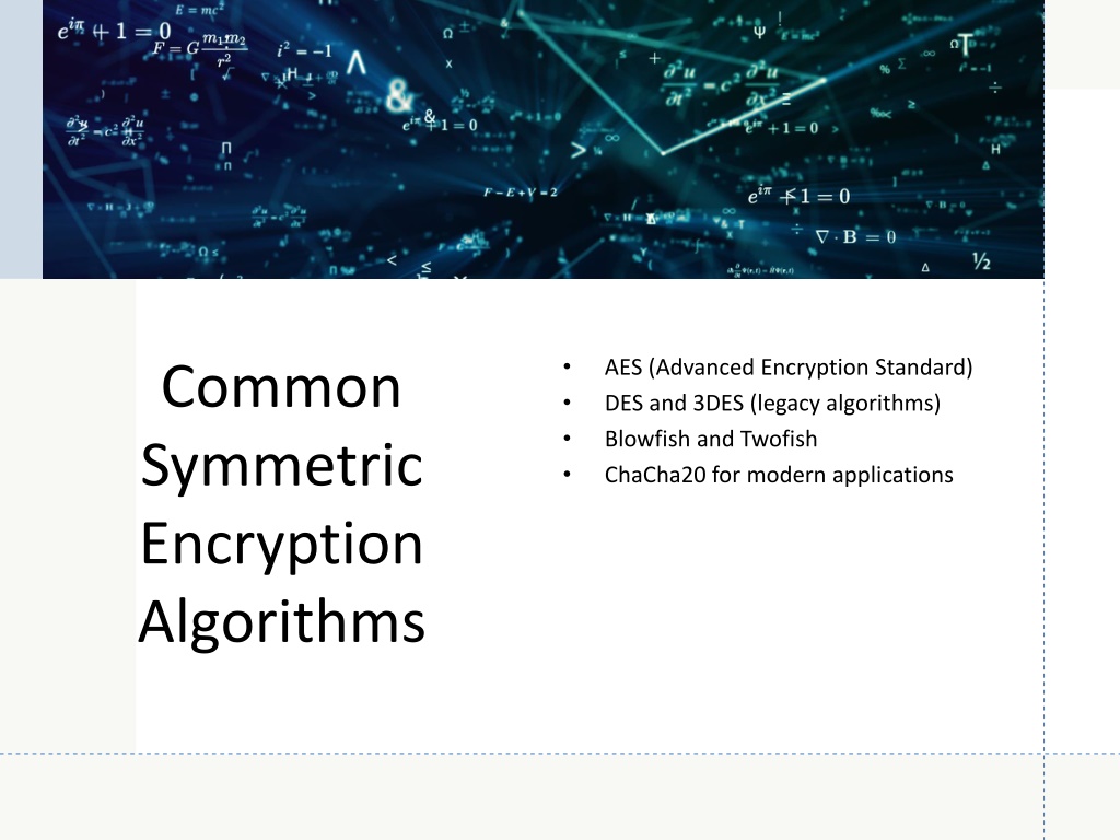 Symmetric Encryption Algorithm Example PPT - Symmetric Encryption Securing Business Applications with Single ...