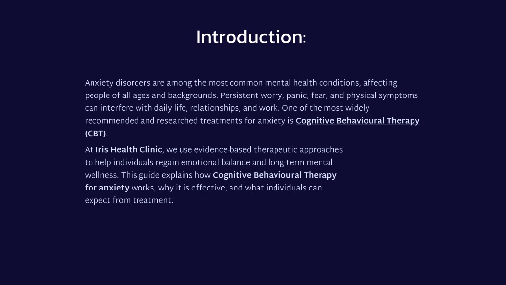 PPT - Is Cognitive Behavioural Therapy for Anxiety Effective PowerPoint ...