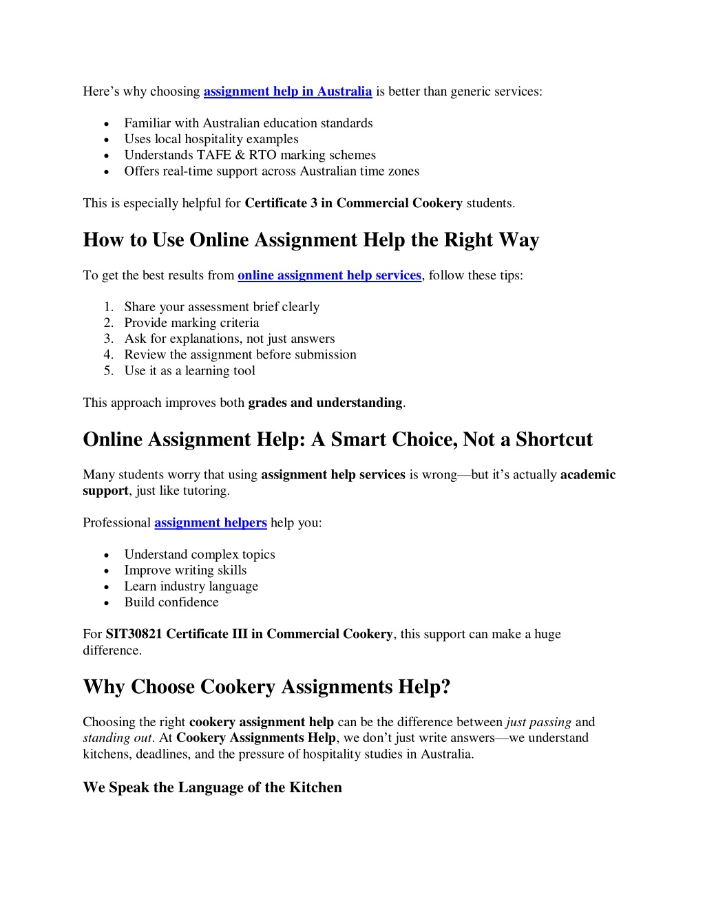 PPT - How to Deal with SIT30821 Certificate III Cookery Assignments ...