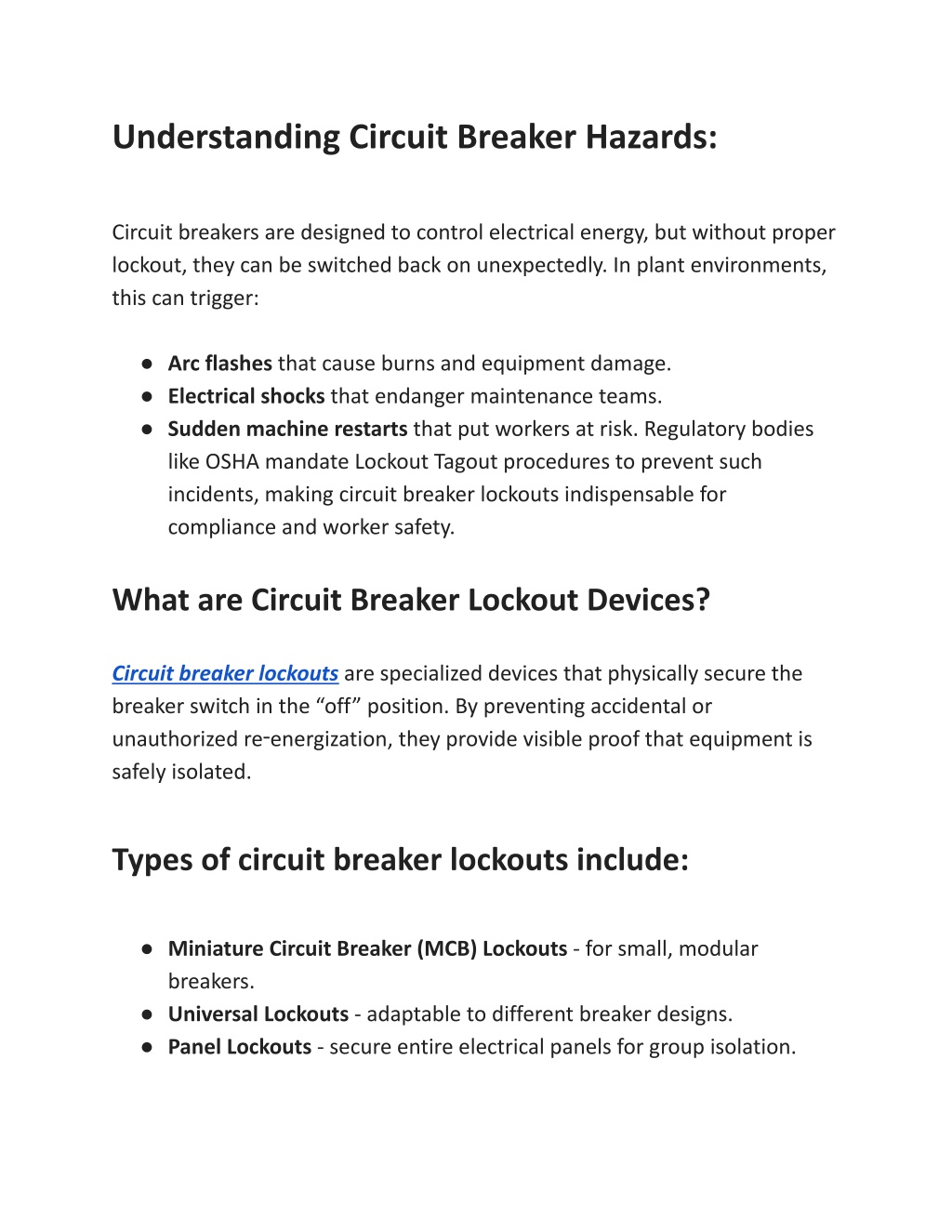 PPT - Locking Out Risk_ How Circuit Breaker Lockouts Protect Workers in ...