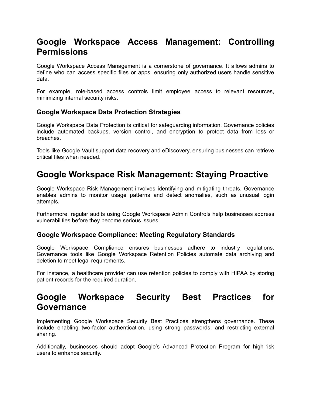 PPT - The Pivotal Role of Governance in Strengthening Google Workspace ...
