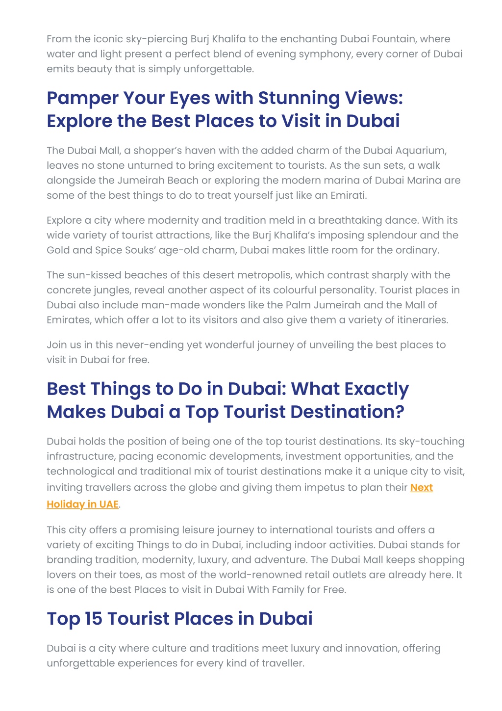 PPT - Top 10 Places to Visit in Dubai PowerPoint Presentation, free ...
