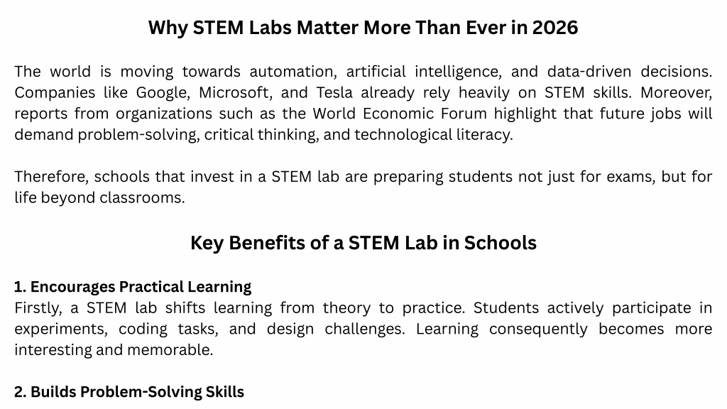 PPT - What Is a STEM Lab and Why Every School Needs One in 2026 ...