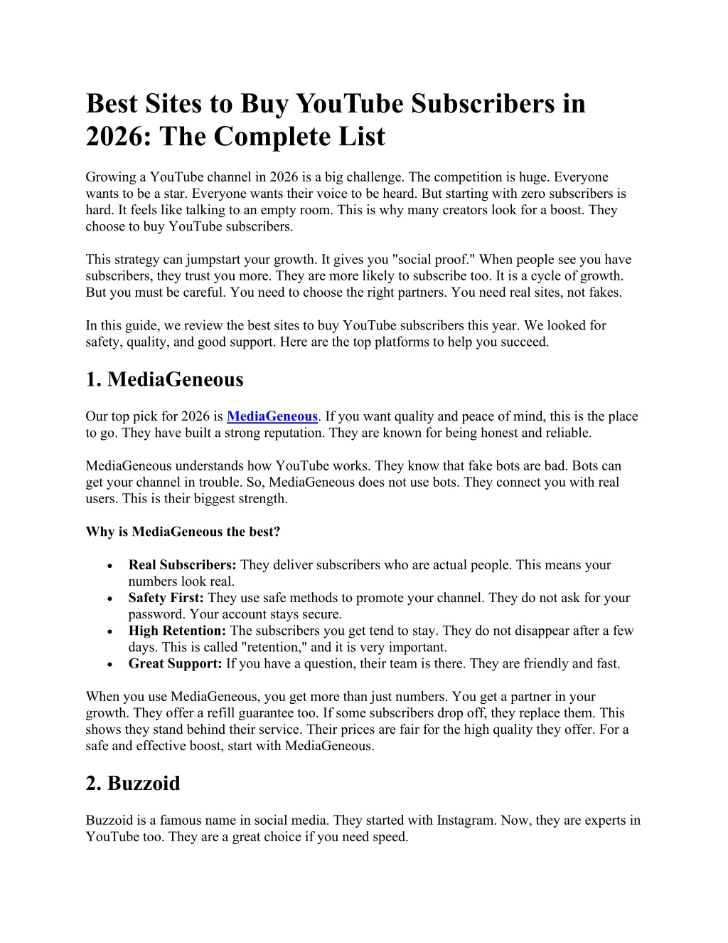 PPT - Best Sites to Buy YouTube Subscribers in 2026 PowerPoint ...