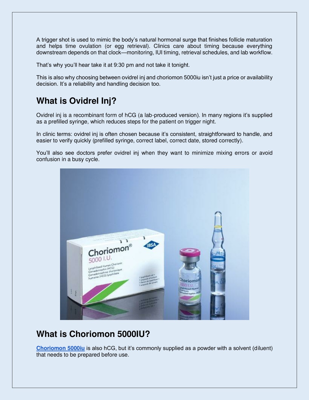 PPT - Ovidrel vs Choriomon 5000 IU: A Practical, No-Nonsense Trigger ...