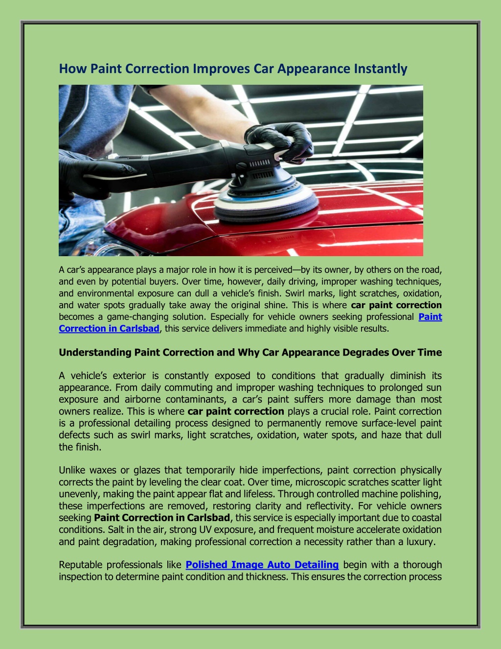 PPT - How Paint Correction Improves Car Appearance Instantly PowerPoint ...