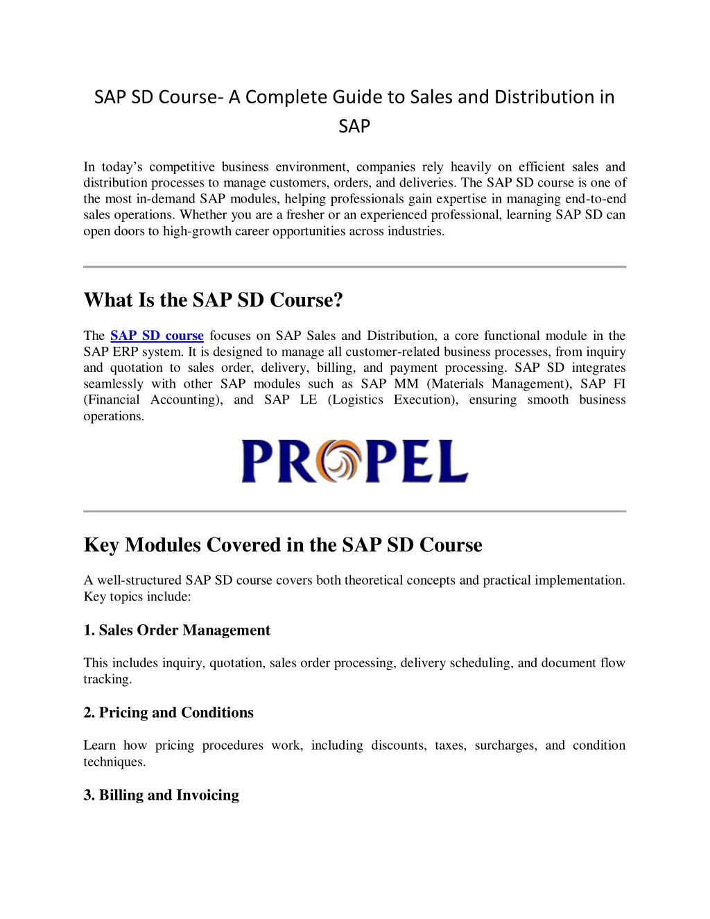 PPT - SAP SD Course- A Complete Guide to Sales and Distribution in SAP ...