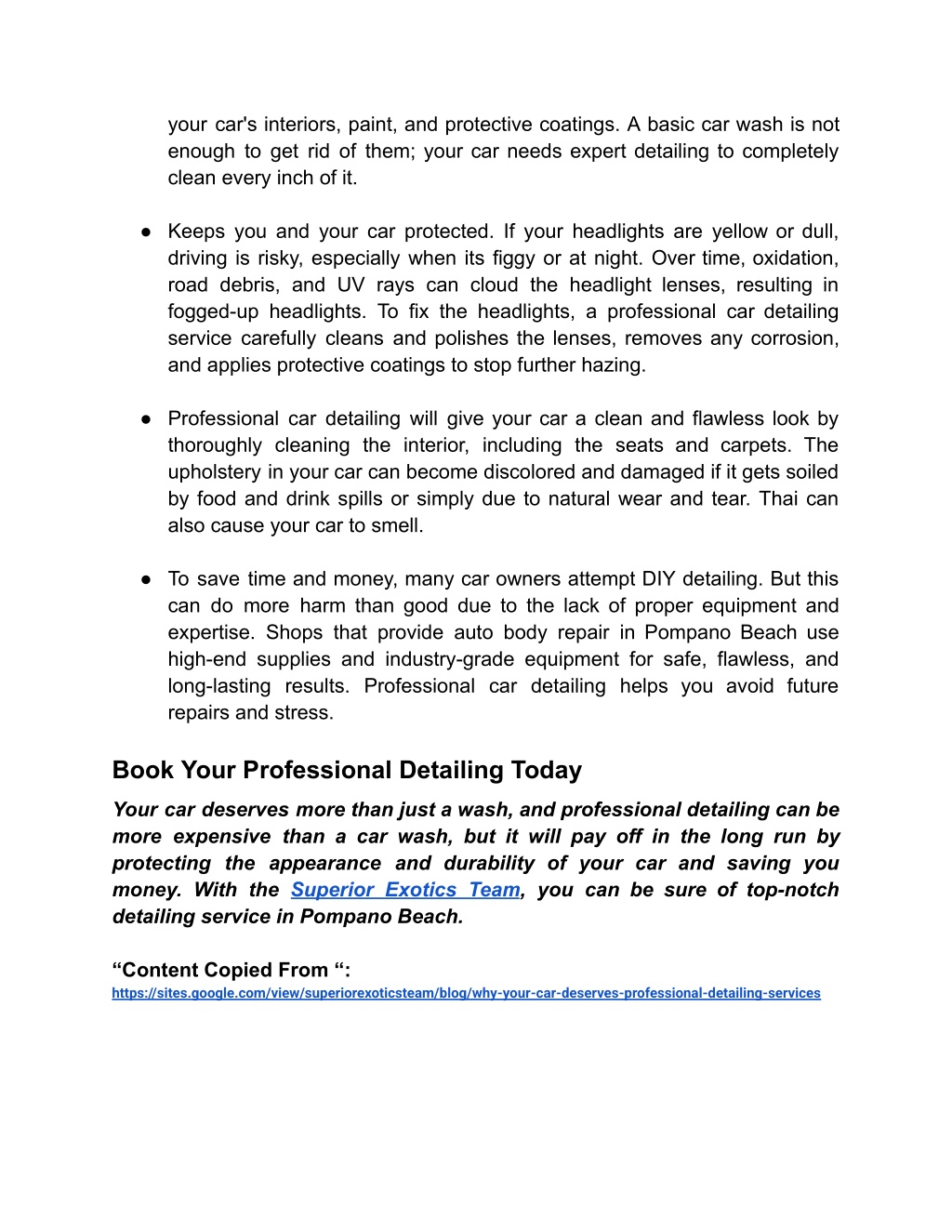 PPT - Why Your Car Deserves Professional Detailing Services PowerPoint ...