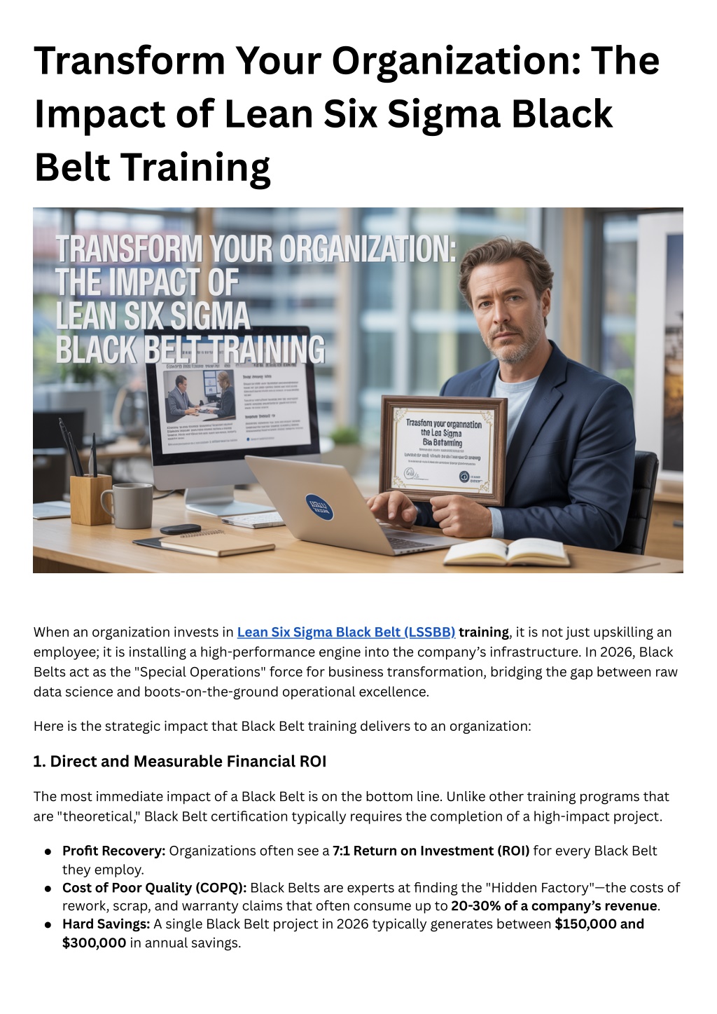 PPT - Transform Your Organization The Impact of Lean Six Sigma Black ...