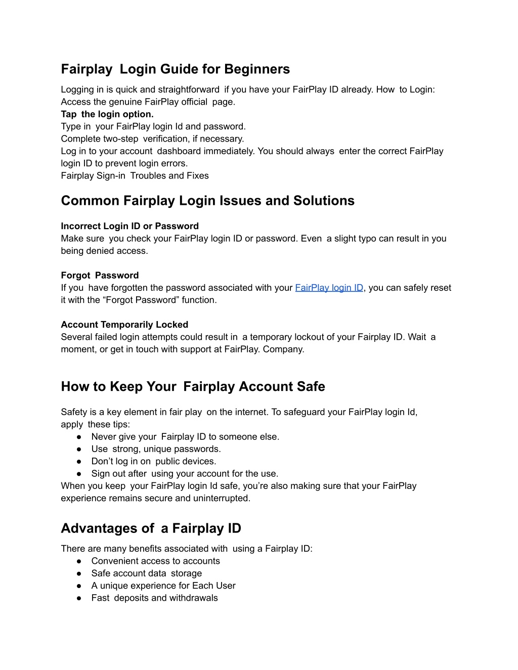 PPT - Complete Guide to Fairplay Account Access for New Users ...