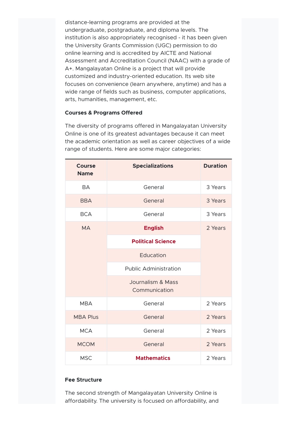University Software Program Slide PPT - Mangalayatan University Online Review: Programs, Flexibility and ...