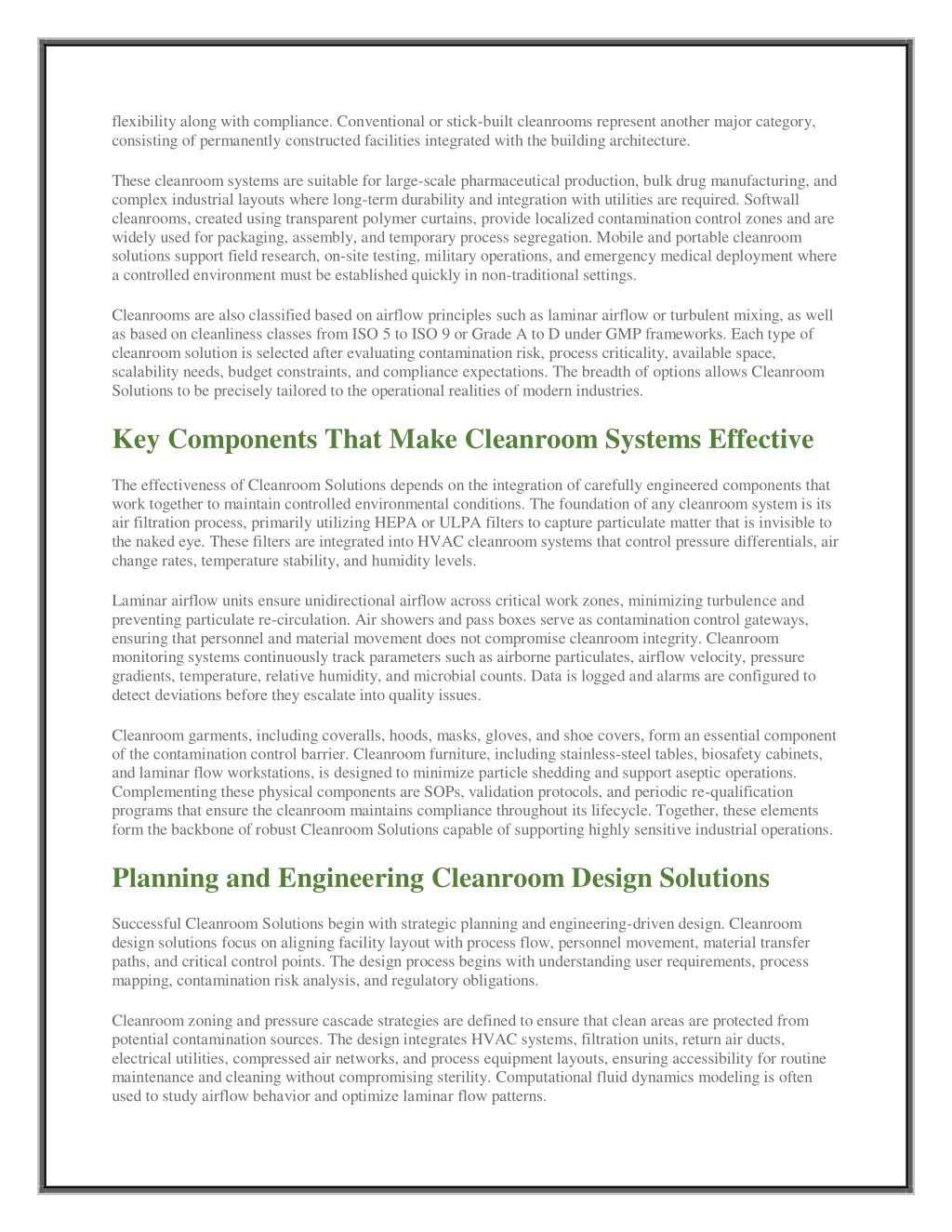 PPT - The Essential Guide to Cleanroom Solutions for Modern Industries ...