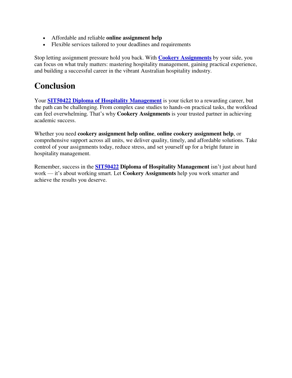 PPT - Master Your SIT50422 Diploma of Hospitality Management with ...