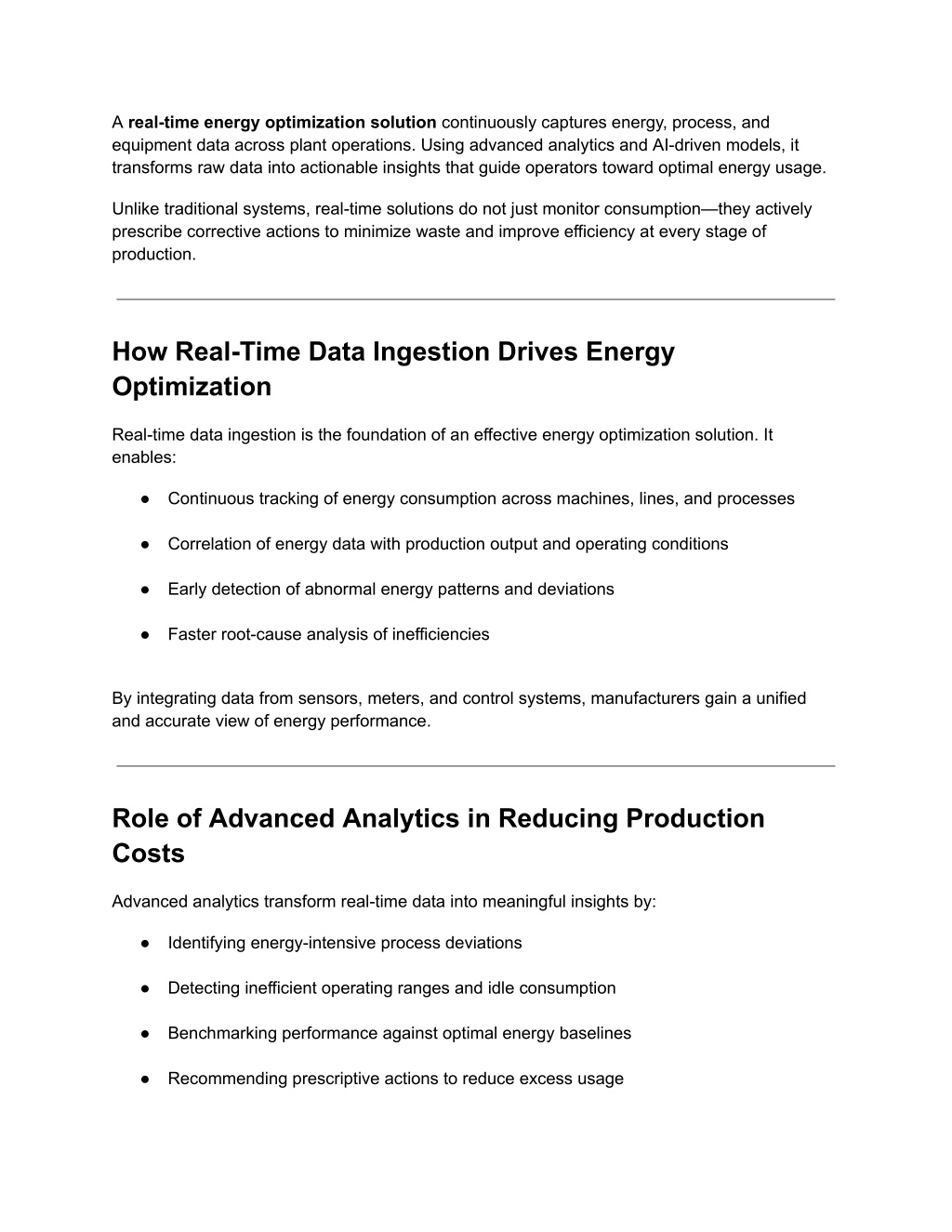 PPT - Real-Time Energy Optimization Solutions to Reduce Production ...