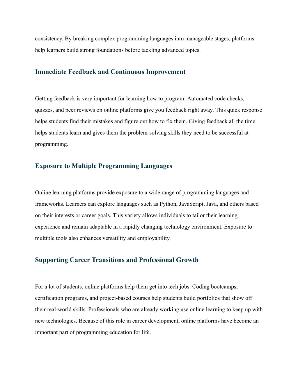 PPT - Role of Online Learning Platforms in Building Programming Skills ...