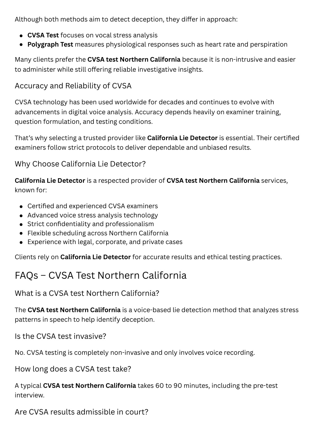 PPT - CVSA Test Northern California - Trusted Voice Stress Analysis ...