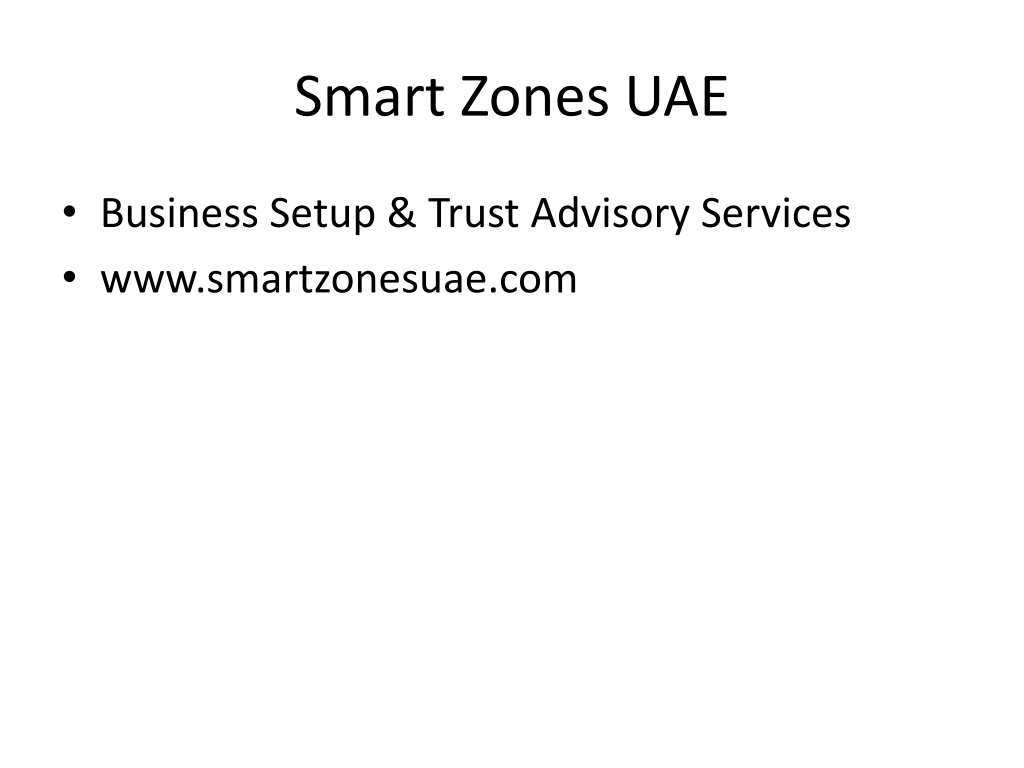 PPT - How to create a trust in Dubai Smart Zones UAE PowerPoint ...