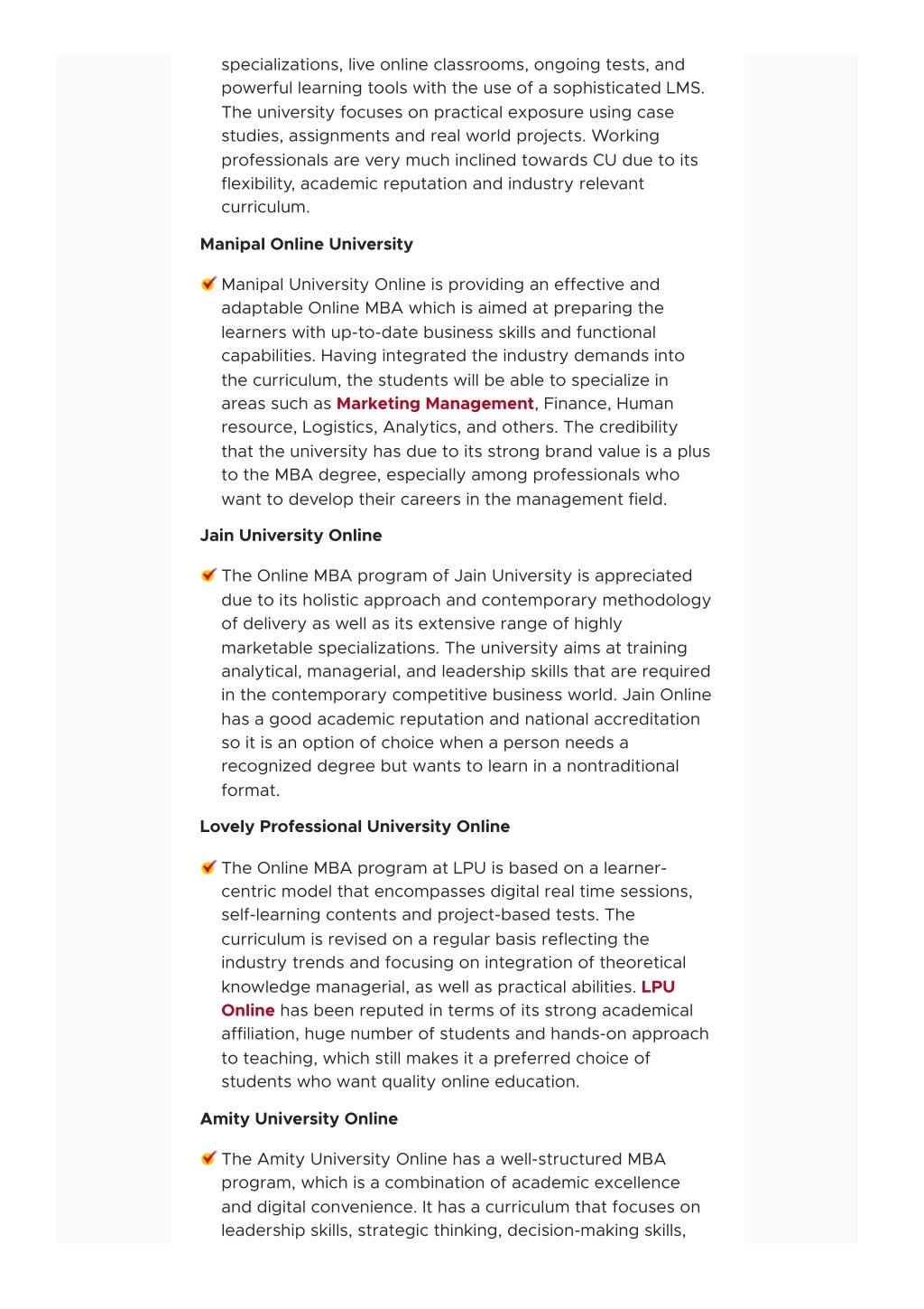 PPT - Top Online MBA Universities in India for 2026: Fees, Placements ...