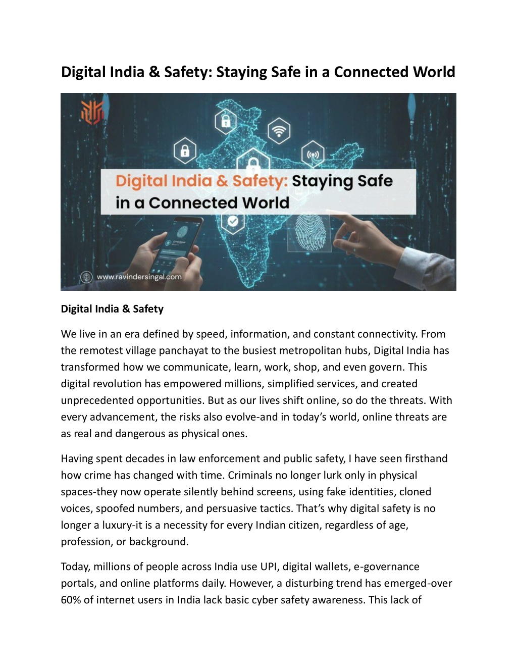PPT - Digital India & Safety: Staying Safe in a Connected World ...