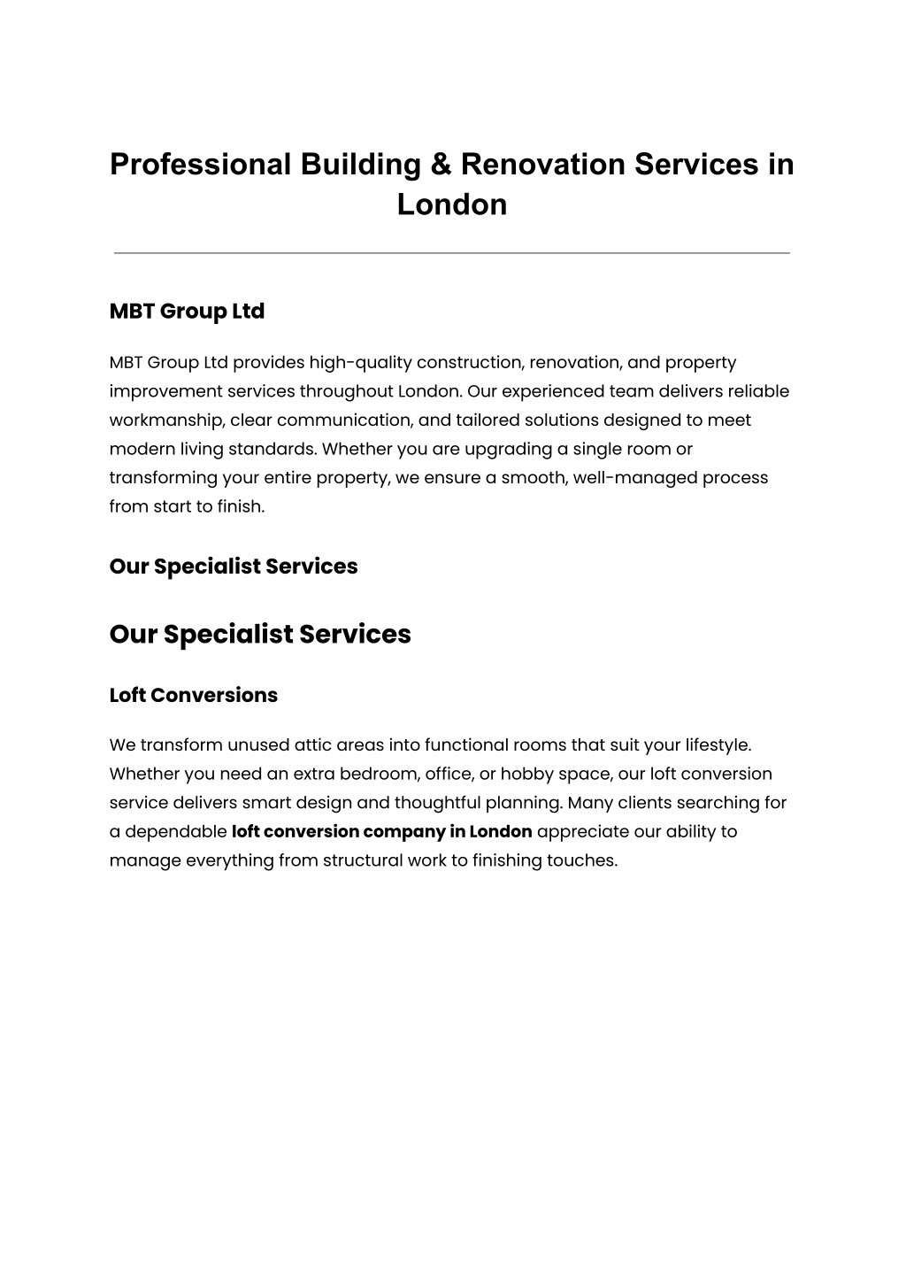 PPT - Professional Building & Renovation Services in London PowerPoint ...