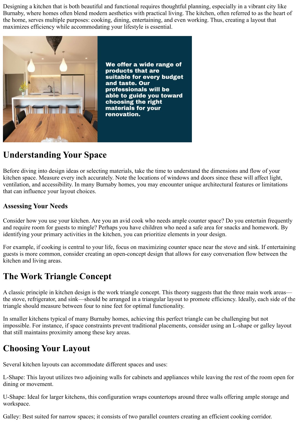 PPT - Creating a Functional Layout in Your Burnaby Kitchen PowerPoint ...