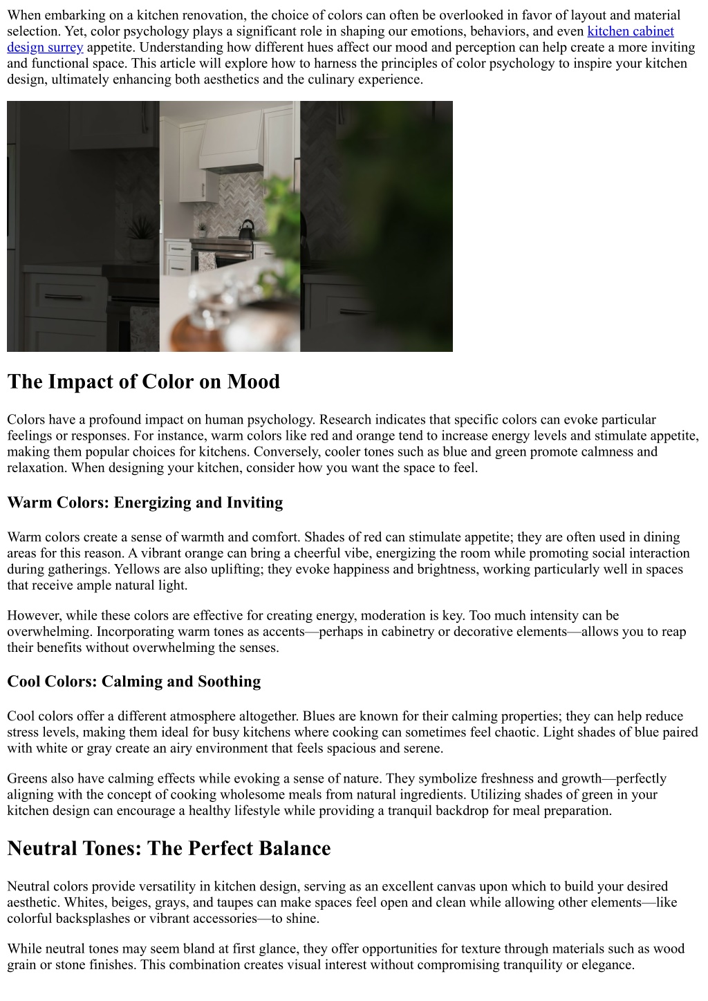 PPT - Using Color Psychology to Inspire your kitchen design. PowerPoint ...