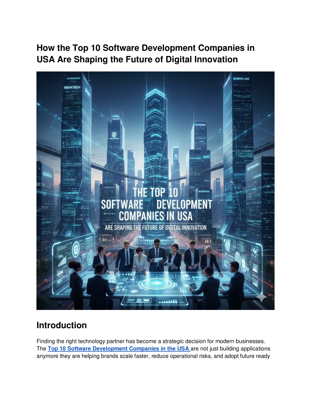 PPT - The Top 10 US Software Firms Shaping Digital Innovation ...