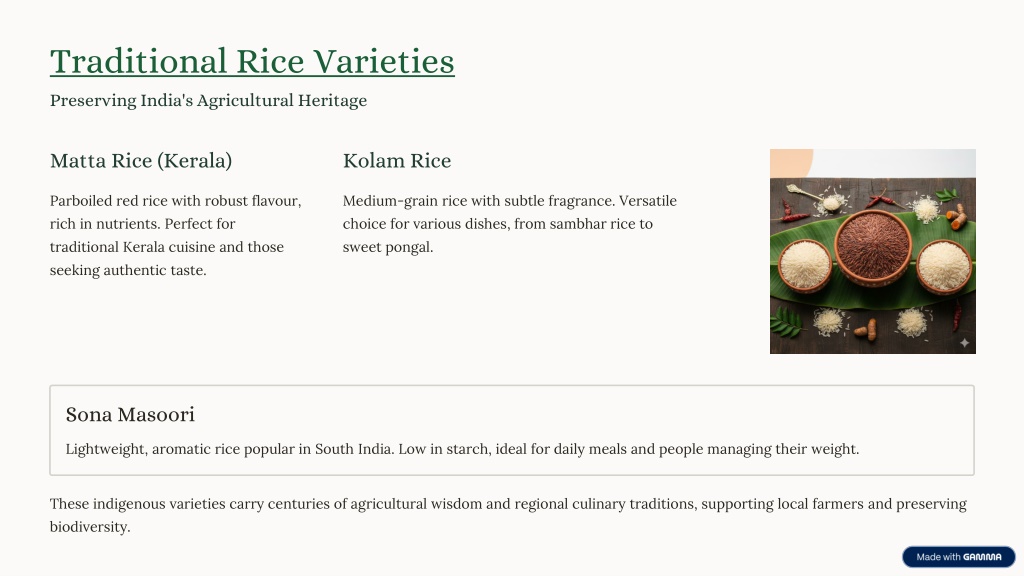 Traditional Rice List PPT - Organic Rice Varieties – Healthy Traditional Choices PowerPoint ...