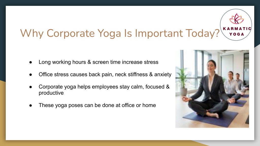 PPT - 5 Best Corporate Yoga Poses for Office Stress & Work Pressure ...