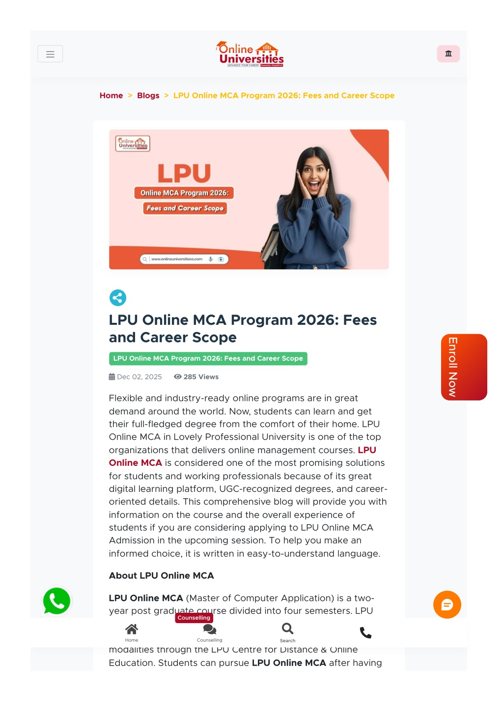 PPT - LPU Online MCA Program 2026: Fees and Career Scope PowerPoint ...