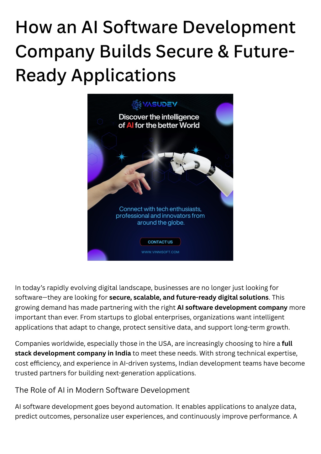 PPT - How an AI Software Development Company Builds Secure & Future ...