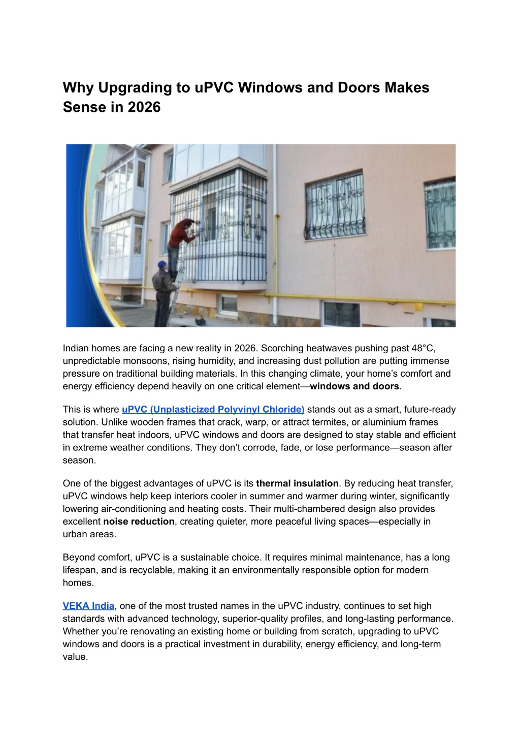 PPT - Why Upgrading to uPVC Windows and Doors Makes Sense in 2026 ...